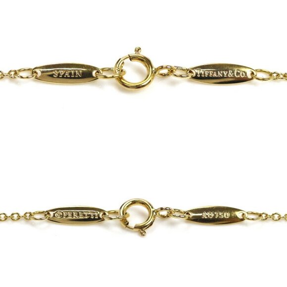 Authentic! Tiffany & Co Elsa Peretti 18k Yellow Gold Diamond  TIFFANY Authentic 18k Gold Diamond Heart Necklace